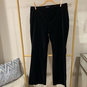 Banana republic black velvet flare pants